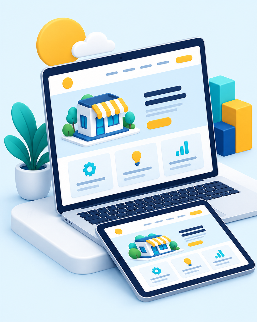Ilustración de diseño de sitio web